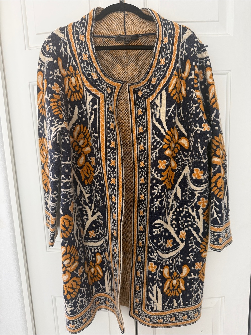 Maxsport Patterned Long Car Coat/ Cardigan